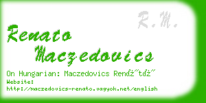 renato maczedovics business card